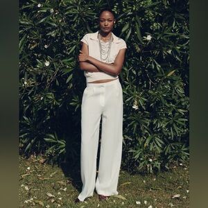 Zara White Women's Trousers XS
